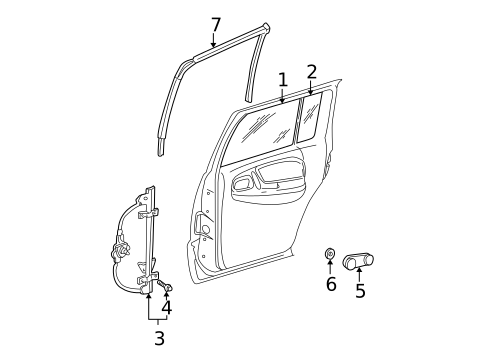 Rear Door for 2003 Dodge Dakota #0