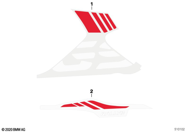 51141541965 - Body Equipment: Decor Tank Cover Left - Rallye for BMW-Motorrad Image