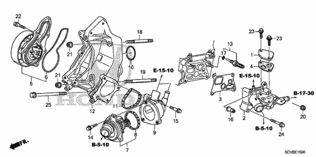 Water Pump for 2011 Honda Element #0