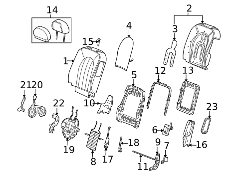 Front Seat Components for 2009 Buick Lucerne #1