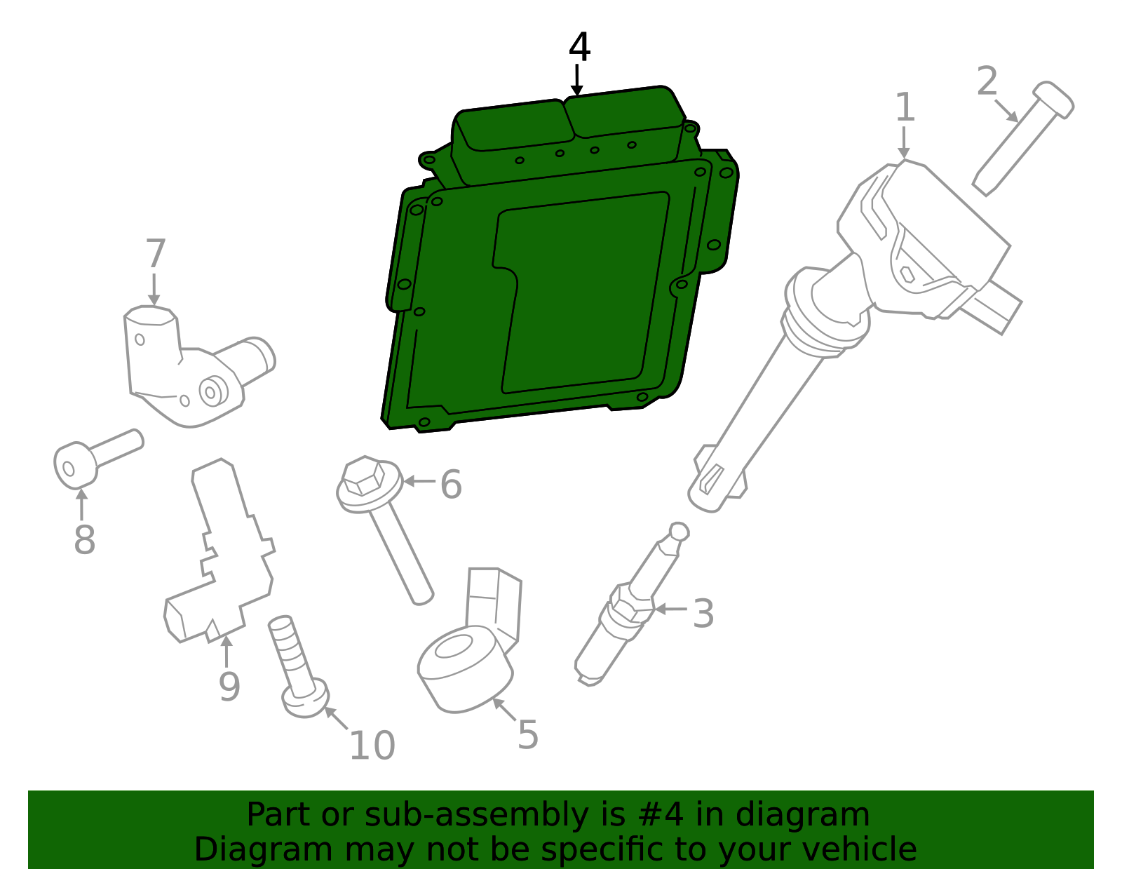 2010-2021 Land Rover Engine Control Module (ECM) LR156375