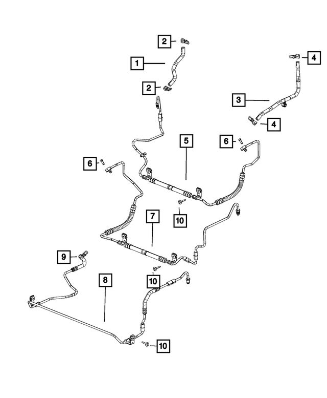 68436627AD - Steering: Power Steering Return Hose for Mopar Image image
