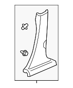 84121TLAA01ZA - : 2017-2022 Honda CR-V - Garnish Assembly R Center Pillar (Lower) *NH900L* (Deep Black) for Honda: CR-V Image