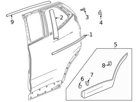 Exterior Trim - Rear Door for 2023 Buick Encore GX #0