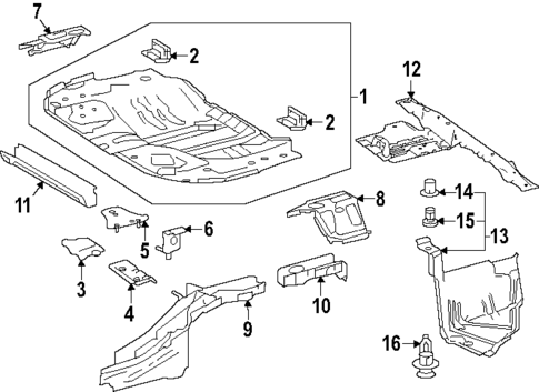 Rear Floor & Rails for 2024 Toyota GR Corolla #0