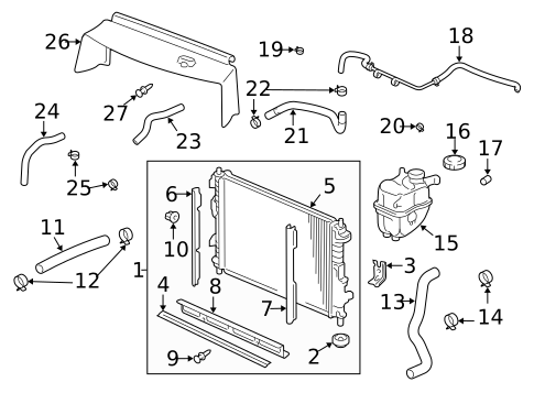 Radiator & Components for 2005 Saturn Vue #0