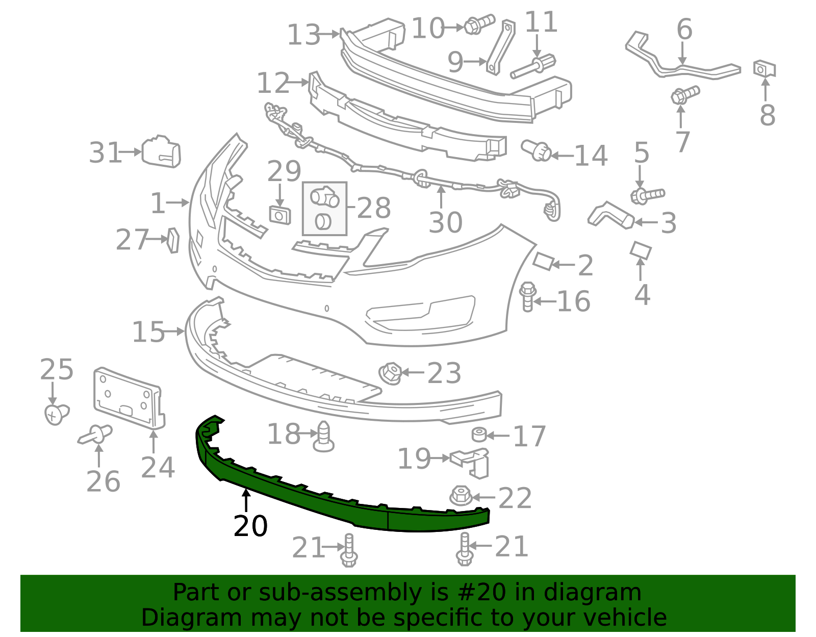 Deflector Radiator Lower 2011-2015 Chevrolet Volt Radiator Air Lower Deflector 20993998 GM ...