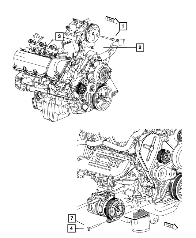 6504344 - Air Conditioning &amp; Heater: Hex Head Screw And Washer for Mopar Image