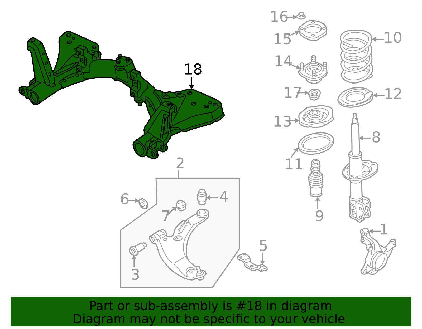 CB07-34-80XE - Engine Cradle - 2001-2003 Mazda | Mazda Swag
