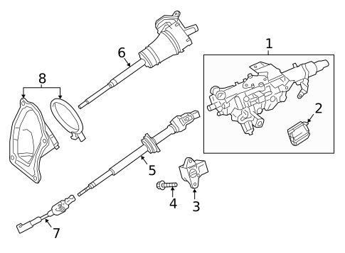 Steering Column Assembly for 2019 Lexus LC500 #1