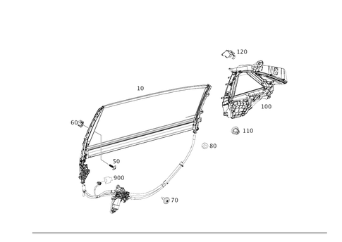 Roller Blind Slide Window for 1997 Mercedes-Benz S600 #0