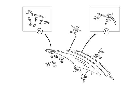 Rear Window for 1993 Mercedes-Benz 300SD #0