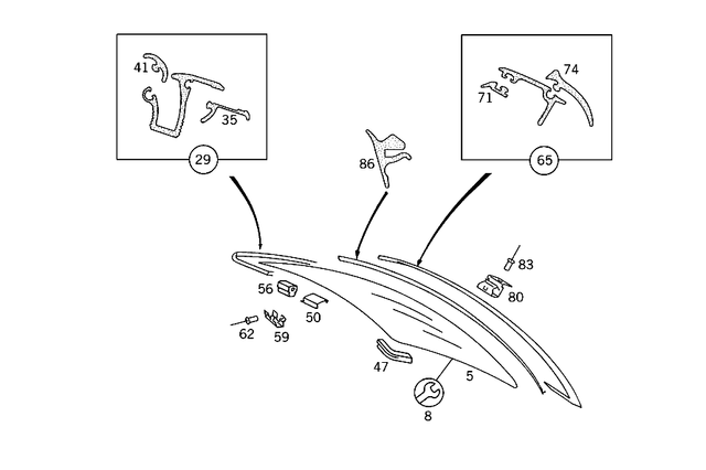 1406700280 - Windows: Rear Window for Mercedes-Benz: 300SD, 400SE, 400SEL, 500SEL, 600SEL, S420 Image image