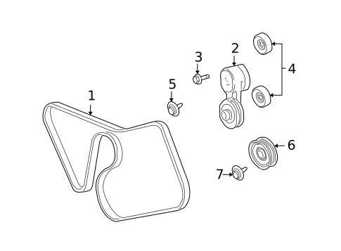 Belts & Pulleys for 2010 Ford Mustang #0