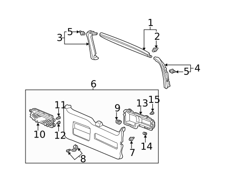 Interior Trim - Back Door for 2006 Honda CR-V #0