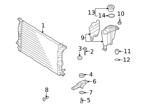Radiator & Components for 2009 Audi S5 #0