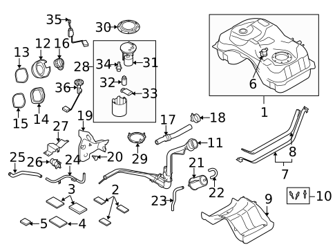 Fuel System Components for 2011 Mazda CX-7 #0