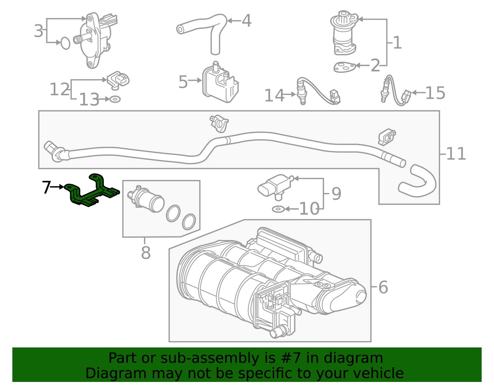17358-TZ5-A00 - 2016-2025 Honda - Bracket Canister | Genuine Honda Parts