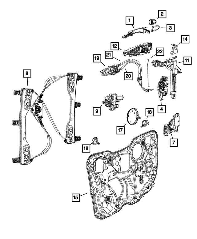 « 1SZ23KEPAD – Doors, Door Mirrors and Related Parts : Poignée Couvercle, Côté Gauche pour Mopar Image »
