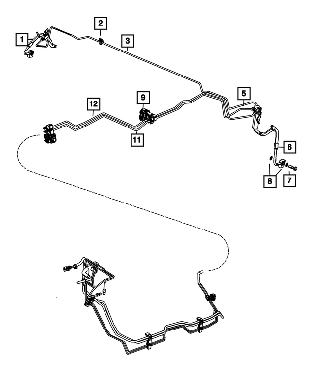 68171498AA - Brakes: Brake Tube Clip for Mopar Image