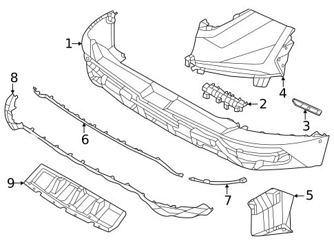 Bumper & Components - Rear for 2022 Hyundai Tucson #0