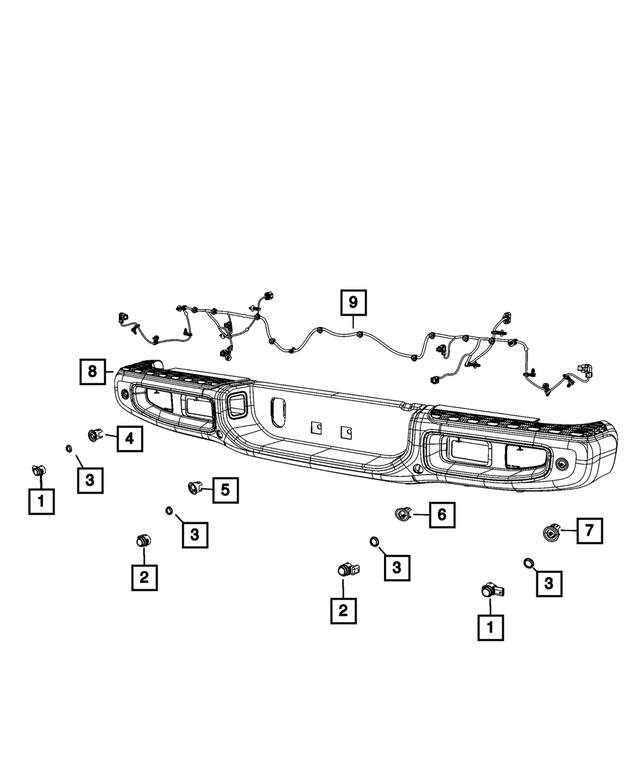 68414894AB - : Rear Fascia Wiring for Mopar Image