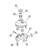 5127446AA - Service Brakes: Brake Master Cylinder for Chrysler: Crossfire Image