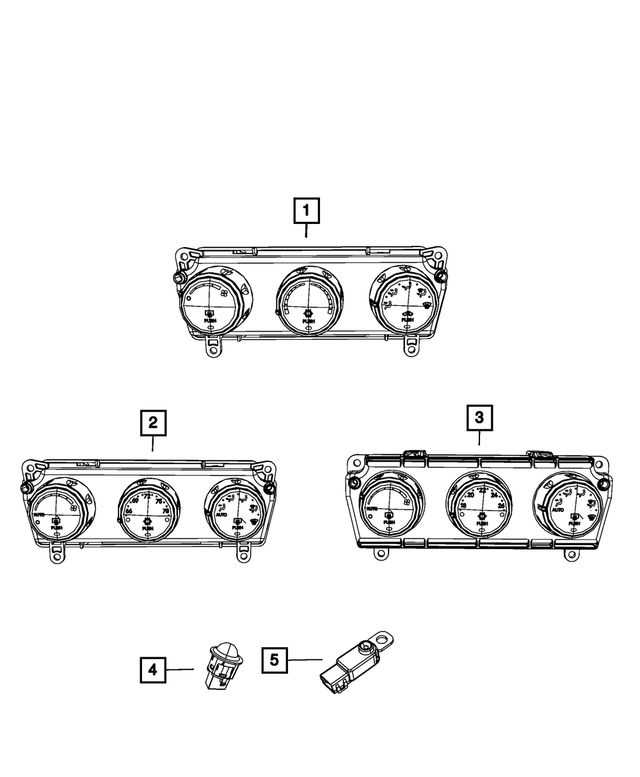 55111888AF - Air Conditioners and Heaters: A/c And Heater Control, Us for Mopar Image
