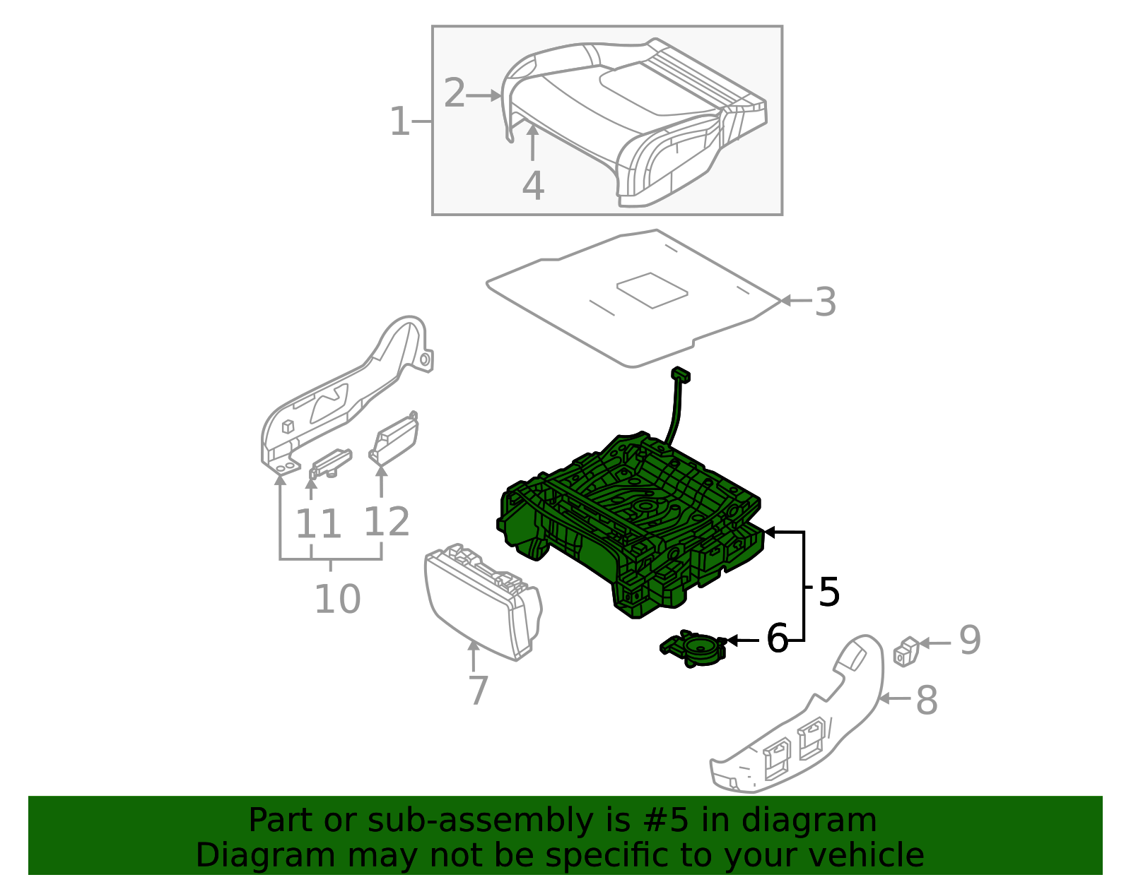 2022-2024 Kia Carnival Seat Track 895E0-R0010 | Kia Automotive Parts