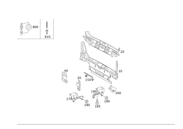 2116462516 - Rear End: Reinforcement for Mercedes-Benz Image image
