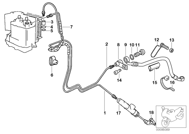 34327654963 - : Hose for BMW-Motorrad Image