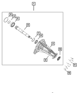 68040726AA - 68RFE; 6-Speed; Automatic Transmission: Transmission Rear Extension Housing for Mopar Image
