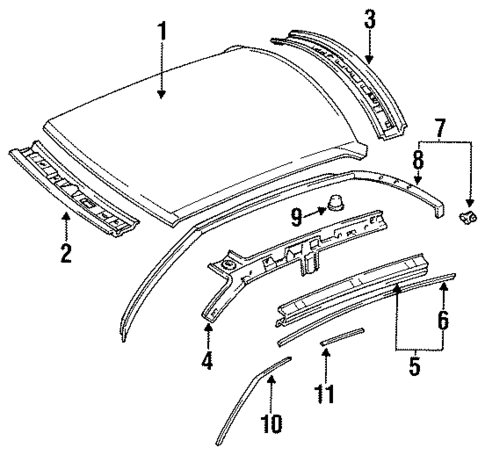 Roof & Components for 1996 INFINITI Q45 #0
