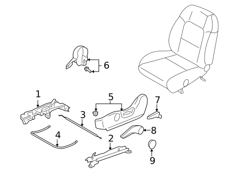 Tracks & Components for 2009 Subaru Legacy #1
