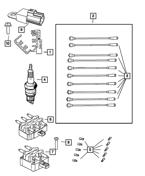 Ignition - Spark Plugs, Cables, Coils, and Glow Plugs for 2009 Dodge Viper #0