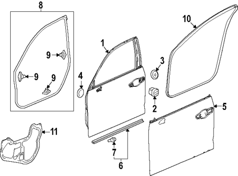 Door & Components for 2025 Acura Integra #1