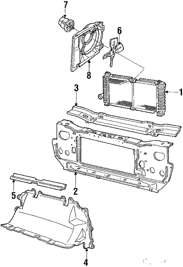 E3FZ8005A - Cooling System: Radiator for Ford Image