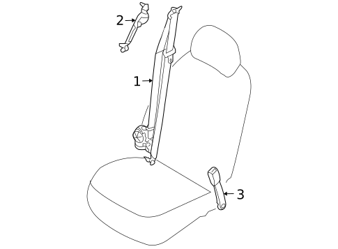 Front Seat Belts for 2010 Hyundai Veracruz #0