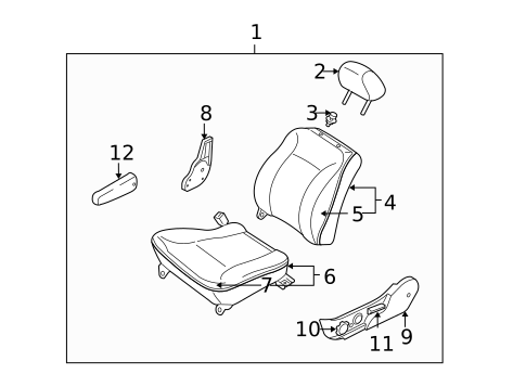 Front Seat Components for 2004 Kia Rio #0
