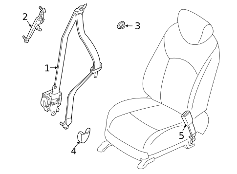 Front Seat Belts for 2010 INFINITI FX50 #0