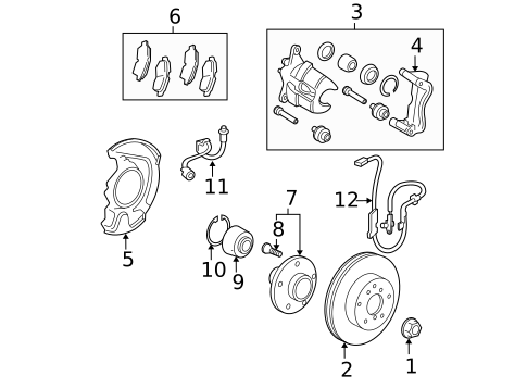 Brake Components for 2010 Toyota Corolla #0