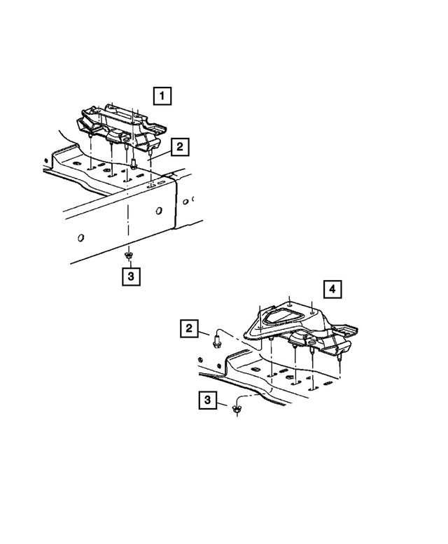 52013583AC - Engine Mounting: Transmission Mount Bracket for Mopar Image image