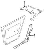 6247033020K0 - Body: Upper Quarter Trim for Toyota: Camry Image