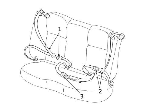 Seat Belt for 1995 Subaru Impreza #0