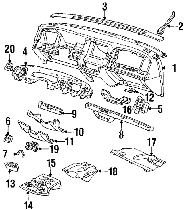 F5AZ10D996A - Body: Switch Assembly for Ford Image