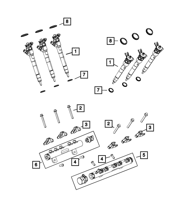68490022AA - Fuel and Accelerator Pedal: Fuel Injector for Mopar Image