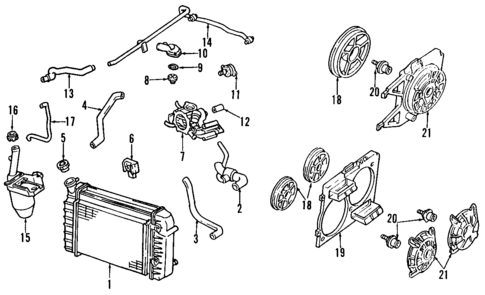 Radiator & Components for 2002 Pontiac Firebird #1