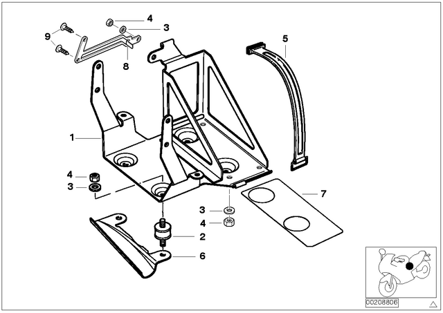 61212305050 - General Electrical System: Rubber Mounting -  for BMW-Motorrad Image
