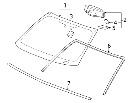 Glass - Windshield for 2007 Chevrolet Uplander #2