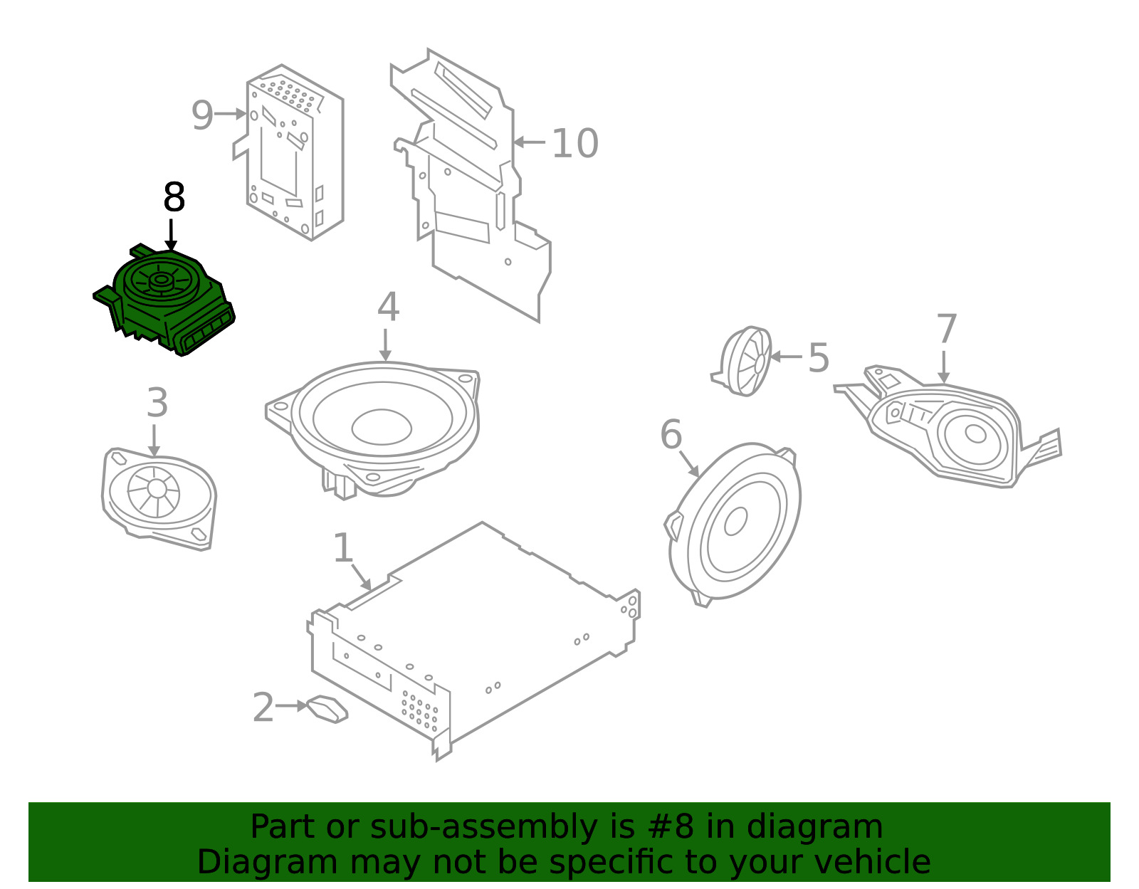 Genuine Official Toyota Speaker part# 86160-WAA03 for 2020-2026 Toyota ...